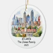Gepersonaliseerde Atlanta Ornament, Georgia Keramisch Ornament (Links)