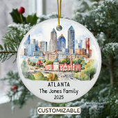 Gepersonaliseerde Atlanta Ornament, Georgia Keramisch Ornament