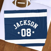 Gepersonaliseerde atleet Naam en nummer Navy Blue Fleece Deken