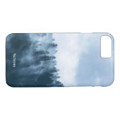Gepersonaliseerde atmosferische mist over een bos Case-Mate iPhone case (Achterkant (Horizontaal))