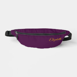 Gepersonaliseerde aubergine Paarse Classic Solid P Heuptasje