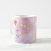 Gepersonaliseerde August Flower Mok (Voorkant links)