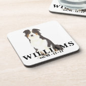 Gepersonaliseerde Aussie Australian Shepherd Dog Bier Onderzetter (Linkerzijde)