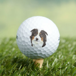 Gepersonaliseerde Aussie Australian Shepherd Golfballen