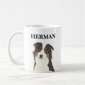 Gepersonaliseerde Aussie Australian Shepherd Koffiemok (Links)