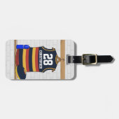 Gepersonaliseerde Aussie Rules Football Jersey BRY Bagagelabel (Voorkant horizontaal)