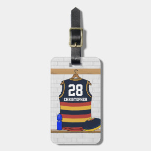 Gepersonaliseerde Aussie Rules Football Jersey BRY Bagagelabel