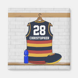 Gepersonaliseerde Aussie Rules Football Jersey BRY Magneet