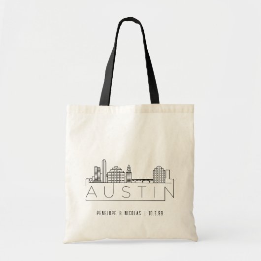 Gepersonaliseerde Austin Wedding Welcome Bag Tas (Voorkant)
