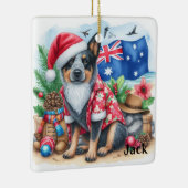 Gepersonaliseerde Australian Cattle Dog Kerstmis Keramisch Ornament (Rechts)