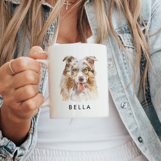 Gepersonaliseerde Australian Shepard Hondenliefheb Koffiemok