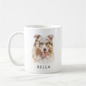 Gepersonaliseerde Australian Shepard Hondenliefheb Koffiemok (Links)