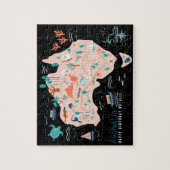 Gepersonaliseerde Australië Kaart Jigsaw Puzzel vo (Verticaal)