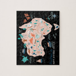 Gepersonaliseerde Australië Kaart Jigsaw Puzzel vo