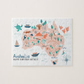 Gepersonaliseerde Australië Kaart Jigsaw Puzzel vo (Horizontaal)