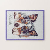 Gepersonaliseerde Australische Herder Jigsaw Puzze Legpuzzel (Horizontaal)
