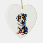 Gepersonaliseerde Australische Herder Puppy Keramisch Ornament (Rechts)
