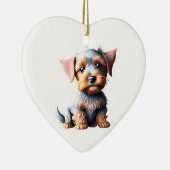 Gepersonaliseerde Australische Terrier Puppy Keramisch Ornament (Rechts)