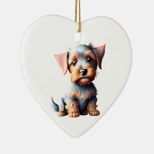 Gepersonaliseerde Australische Terrier Puppy Keramisch Ornament (Rechts)