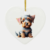 Gepersonaliseerde Australische Terrier Puppy Keramisch Ornament (Voorkant)