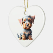 Gepersonaliseerde Australische Terrier Puppy Keramisch Ornament (Links)