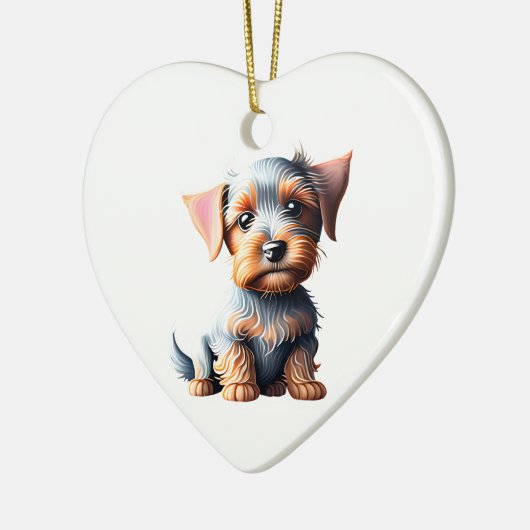 Gepersonaliseerde Australische Terrier Puppy Keramisch Ornament (Links)
