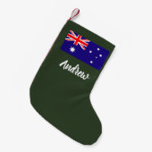 Gepersonaliseerde Australische vlag Kerstkous Kleine Kerstsok (Voorkant (Hangend))