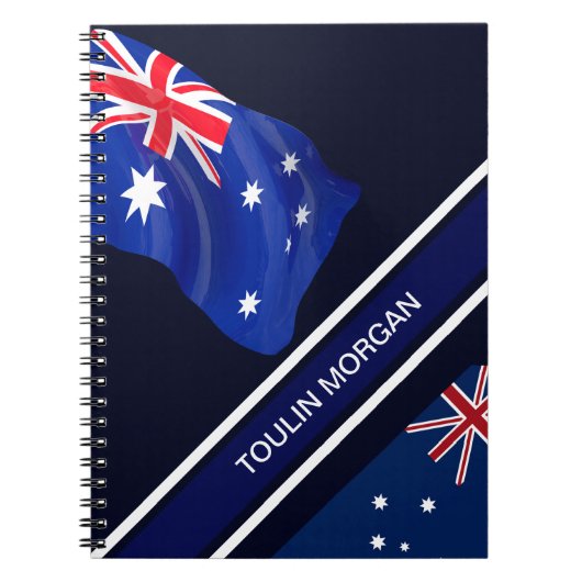Gepersonaliseerde Australische vlag Notitieboek (Voorkant)