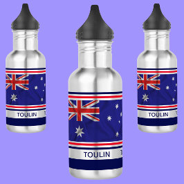 Gepersonaliseerde Australische vlag Waterfles