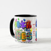 Gepersonaliseerde Autisme Aanvaarding Maand Kerami Mok (Voorkant links)