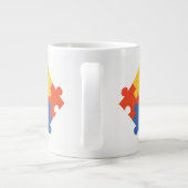 Gepersonaliseerde Autisme Moeder Grote Koffiekop (Achterkant)