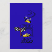 Gepersonaliseerde Auto Jongens Verjaardagsfeest Ui (Achterkant)