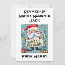 Gepersonaliseerde Auto Mechanic Christmas Kaart