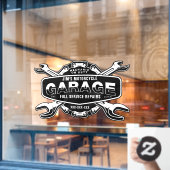 Gepersonaliseerde Auto Motorfiets Werkplaats Raamsticker (Cafe Raam)
