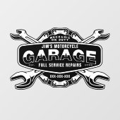 Gepersonaliseerde Auto Motorfiets Werkplaats Raamsticker (Vel)