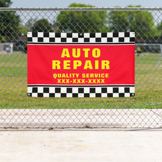 Gepersonaliseerde Autoreparatiewerkplaats Gecontro Spandoek (Insitu)