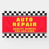 Gepersonaliseerde Autoreparatiewerkplaats Gecontro Spandoek (Horizontaal)