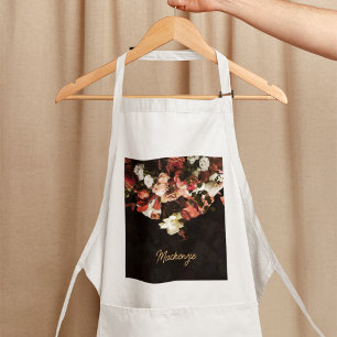 Gepersonaliseerde Autumn Flowers Stijlvolle Druk Standaard Schort