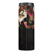 Gepersonaliseerde Autumn Flowers Stijlvolle Druk Thermosbeker (Achterkant)