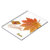 Gepersonaliseerde Autumn Leaf Notitieboek – Herfst (Linkerzijde)