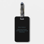 Gepersonaliseerde Aviation Blauwe Vliegtuig Bagage Bagagelabel (Achterkant verticaal)
