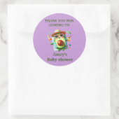 Gepersonaliseerde avocado Baby shower / Ronde Sticker (Tas)