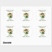 Gepersonaliseerde avocado Baby shower / Ronde Sticker (Vel)