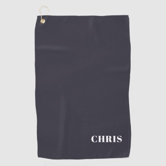 Gepersonaliseerde Avond Blauwe Golf Handdoek (Voorkant)