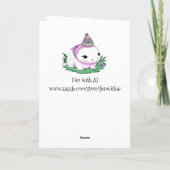 Gepersonaliseerde Axolotl verjaardag met kleurplaa Kaart (Achterkant)