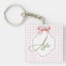 Gepersonaliseerde Ayla Baby Meisje Kwekerij Bow & Sleutelhanger