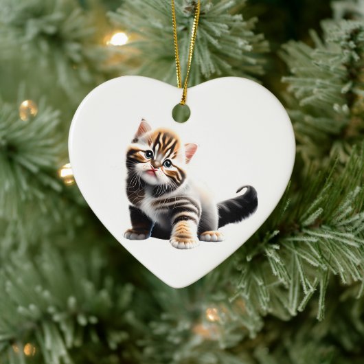 Gepersonaliseerde Aziatische Semi-Longhair Kitten Keramisch Ornament (Boom)
