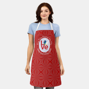 Gepersonaliseerde Azoren Rood LOVE Vlag  Schort