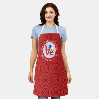 Gepersonaliseerde Azoren Rood LOVE Vlag Schort