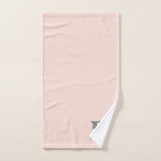 Gepersonaliseerde B-Initiaal Silver Monogram Jouw Bad Handdoek (Handdoek)